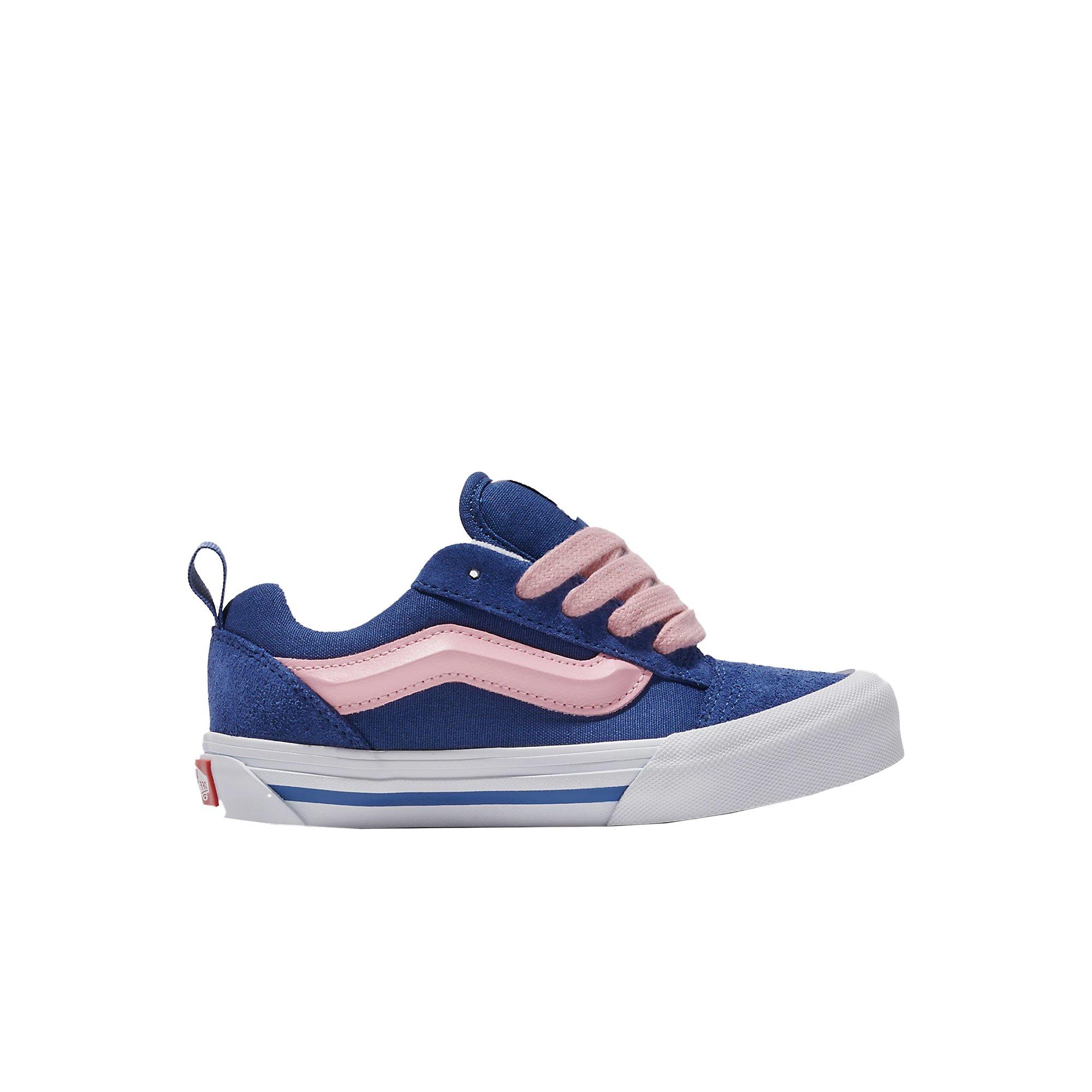 Vans Knu Skool Navy Pink Preschool Girls Shoe Hibbett